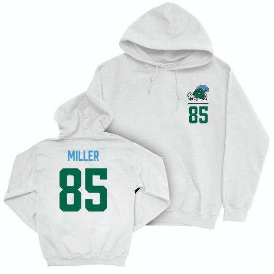 Tulane Football White Logo Hoodie - Anthony Miller Small