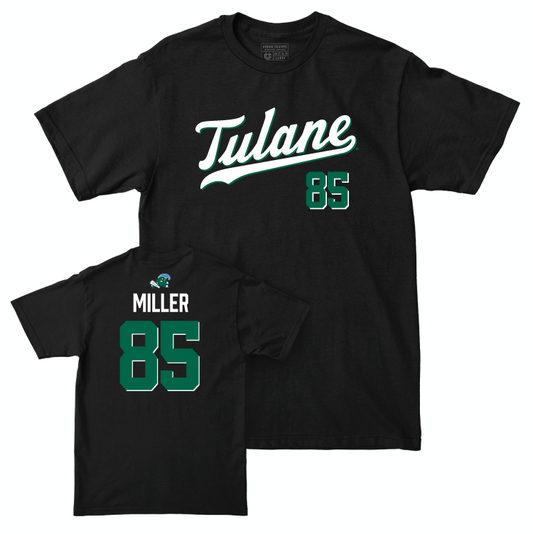 Tulane Football Black Script Tee - Anthony Miller Small