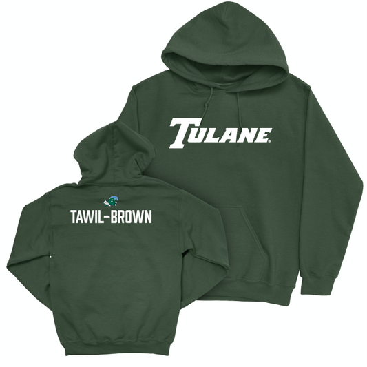 Tulane Men's Cross Country Green Sideline Hoodie - Albert Tawil-Brown Small