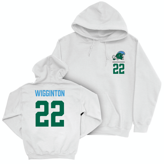 Tulane Football White Logo Hoodie - Alex Wigginton Small