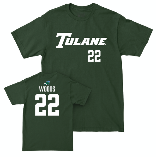 Tulane Men's Basketball Green Sideline Tee - Asher Woods Small