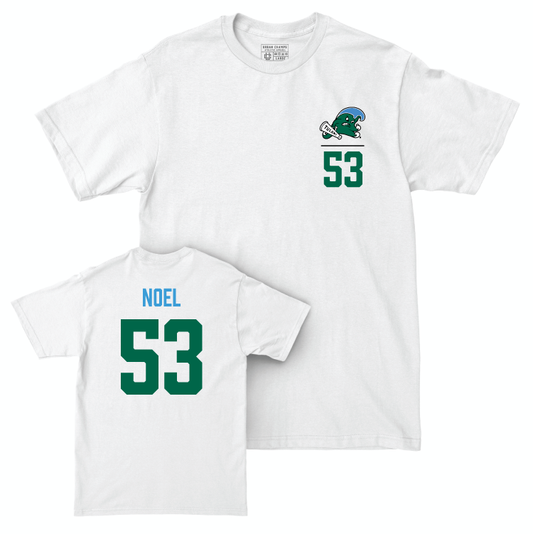 Tulane Football White Logo Comfort Colors Tee - Bobby Noel Small