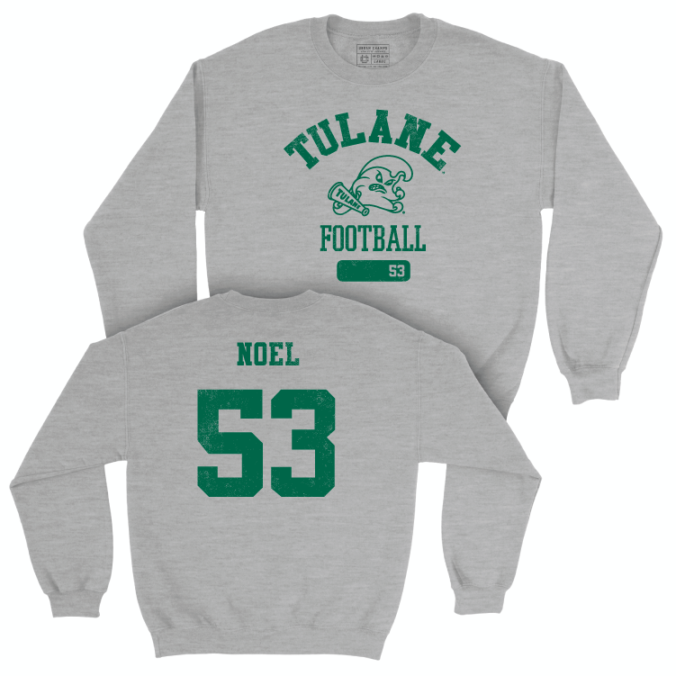 Tulane Football Sport Grey Varsity Crew - Bobby Noel Small