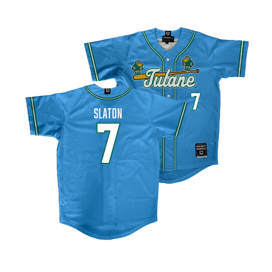 Tulane Baseball Blue Jersey - Brock Slaton Youth Small