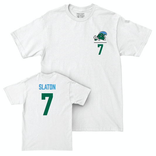 Tulane Baseball White Logo Comfort Colors Tee - Brock Slaton Small