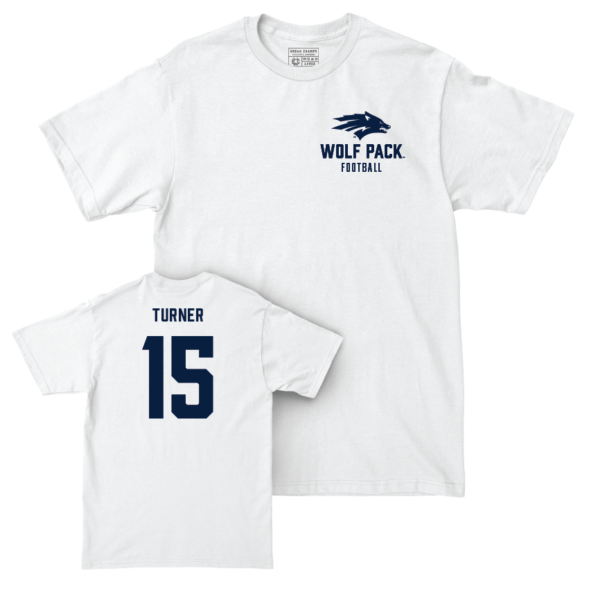 Nevada Football White Logo Comfort Colors Tee  - Bishop Turner