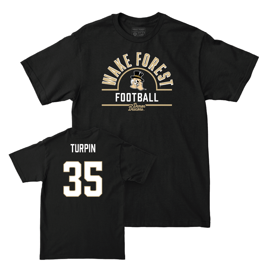 Wake Forest Football Black Arch Tee  - Myles Turpin