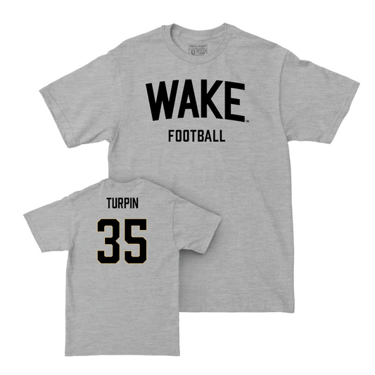 Wake Forest Football Sport Grey Wordmark Tee  - Myles Turpin