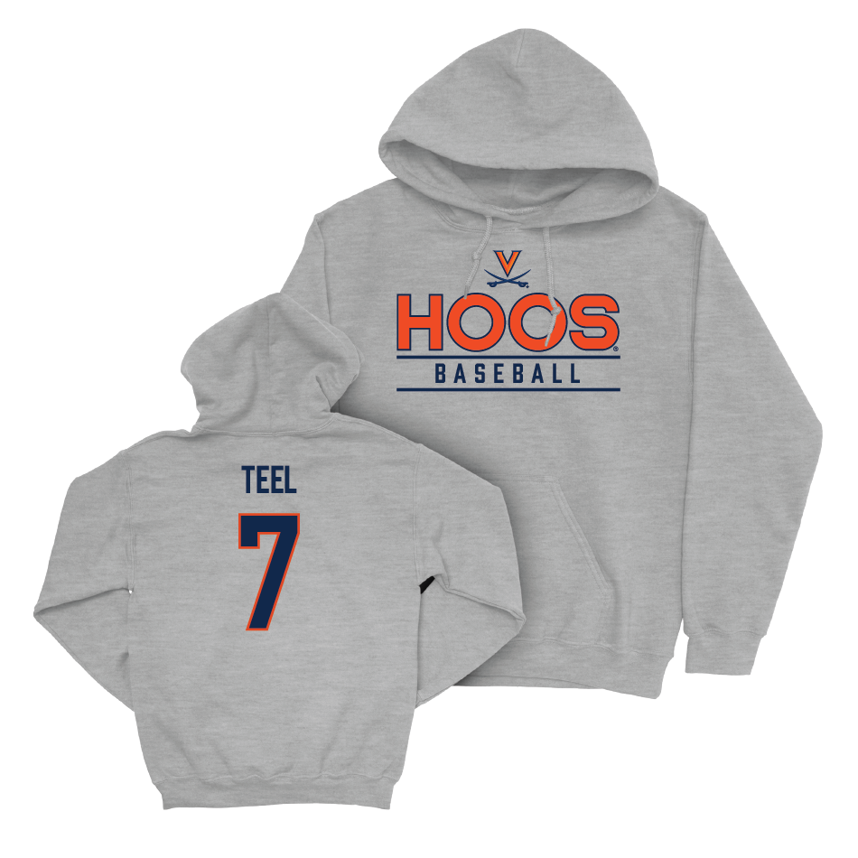 Virginia Baseball Sport Grey Hoos Hoodie  - Aidan Teel