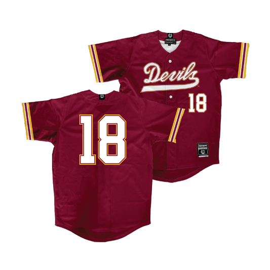 Arizona State Baseball Maroon Jersey - Jacob Tobias