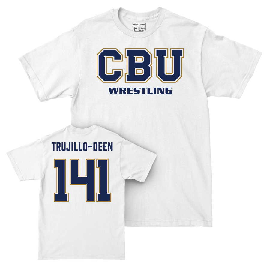 CBU Wrestling White Comfort Colors Classic Tee  - Emilio Trujillo-Deen