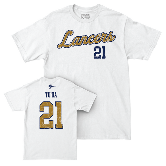 CBU Women's Basketball White Script Comfort Colors Tee  - Anaiyah Tu’ua