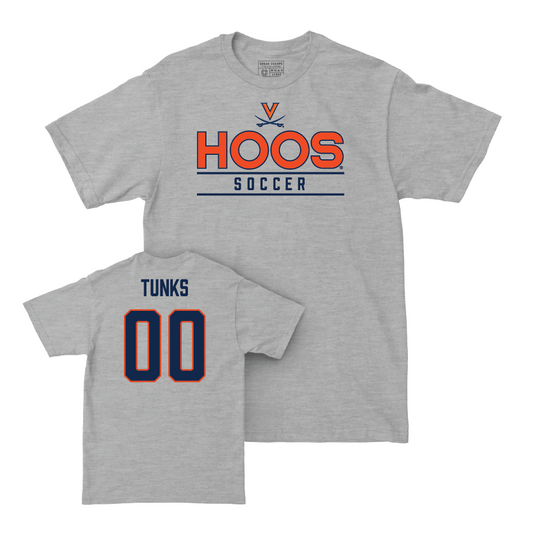 Virginia Men's Soccer Sport Grey Hoos Tee - Caleb Tunks