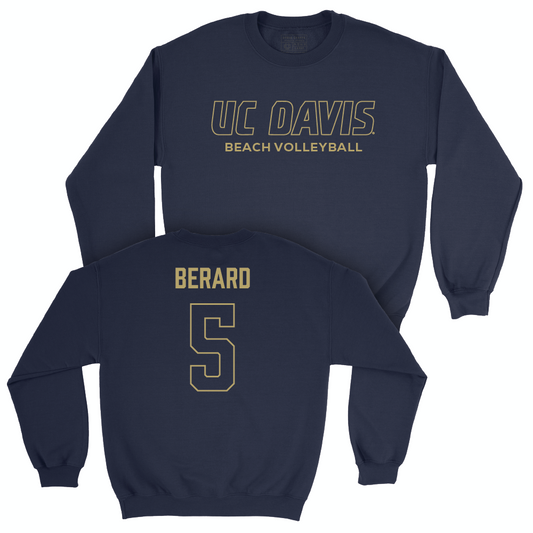 UC Davis Women's Beach Volleyball Navy Club Crew - Ava Berard | #5 Small