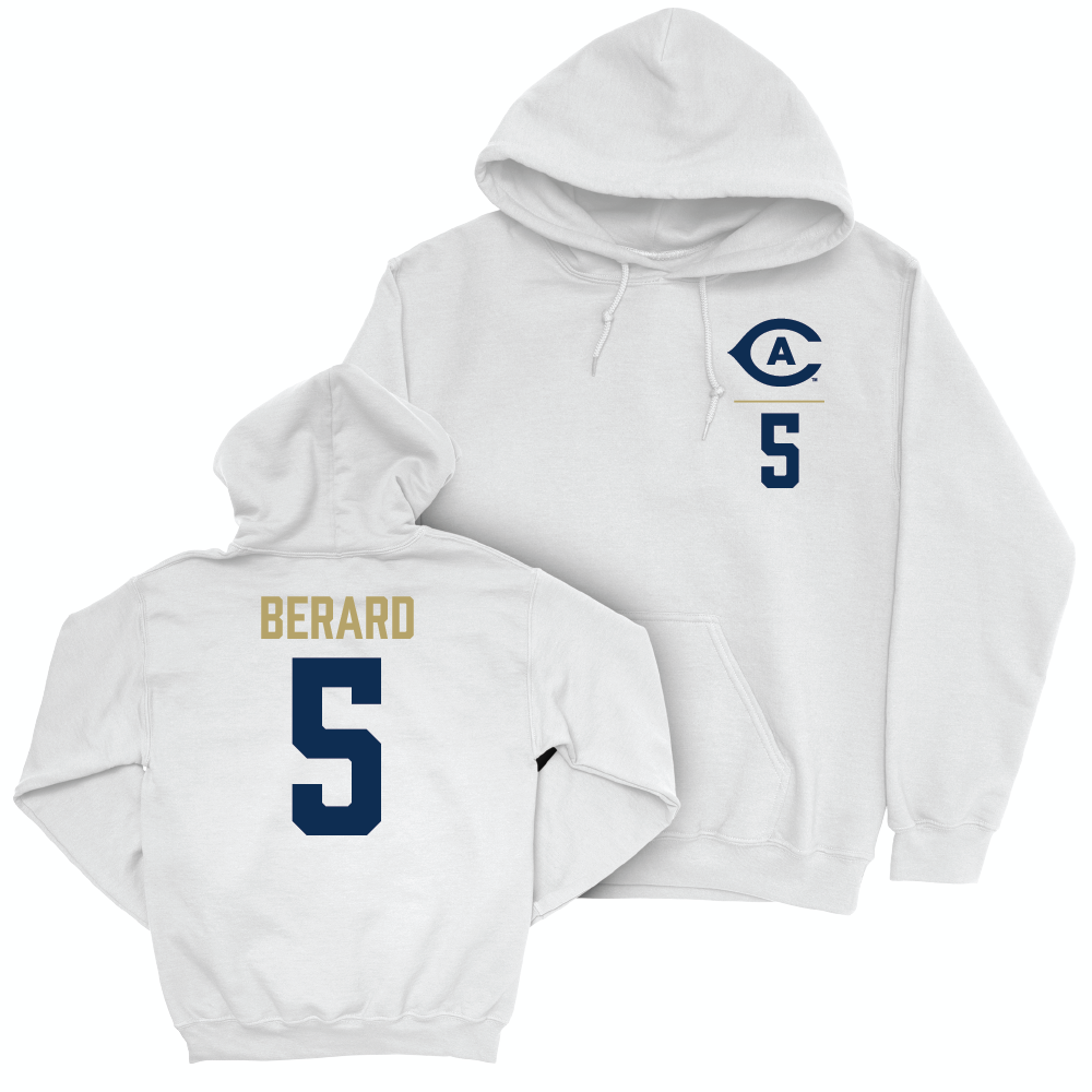 UC Davis Women's Beach Volleyball White Logo Hoodie - Ava Berard | #5 Small