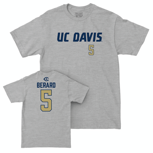 UC Davis Women's Beach Volleyball Sport Grey Aggies Tee - Ava Berard | #5 Small