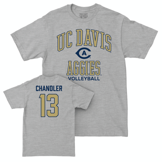 UC Davis Women's Volleyball Sport Grey Classic Tee - Ally Chandler | #13 Small