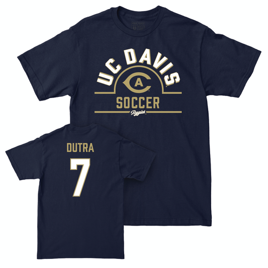 UC Davis Men's Soccer Navy Arch Tee - Andrew Dutra | #7 Small