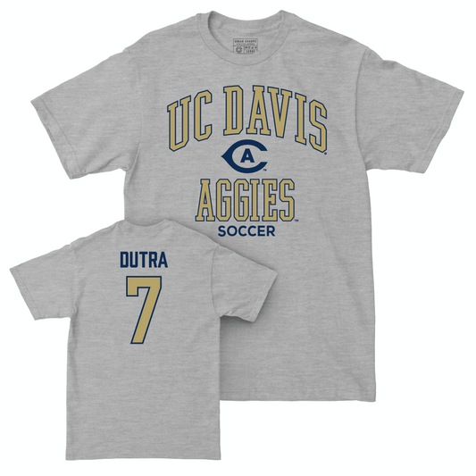 UC Davis Men's Soccer Sport Grey Classic Tee - Andrew Dutra | #7 Small