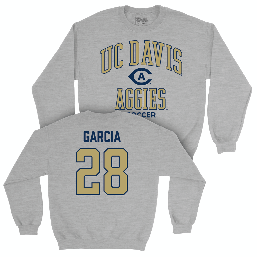 UC Davis Women's Soccer Sport Grey Classic Crew - Ashleigh Garcia | #28 Small