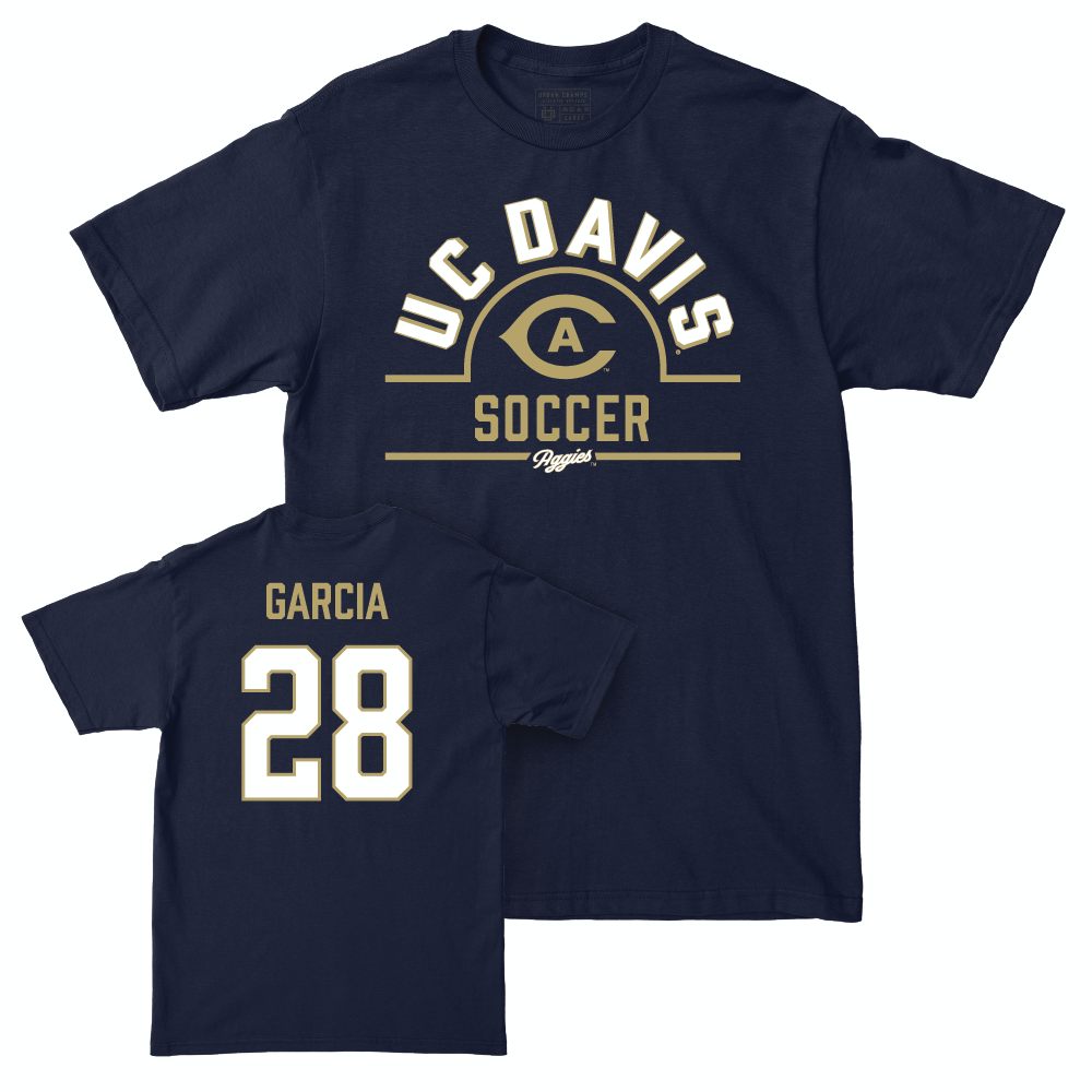 UC Davis Women's Soccer Navy Arch Tee - Ashleigh Garcia | #28 Small