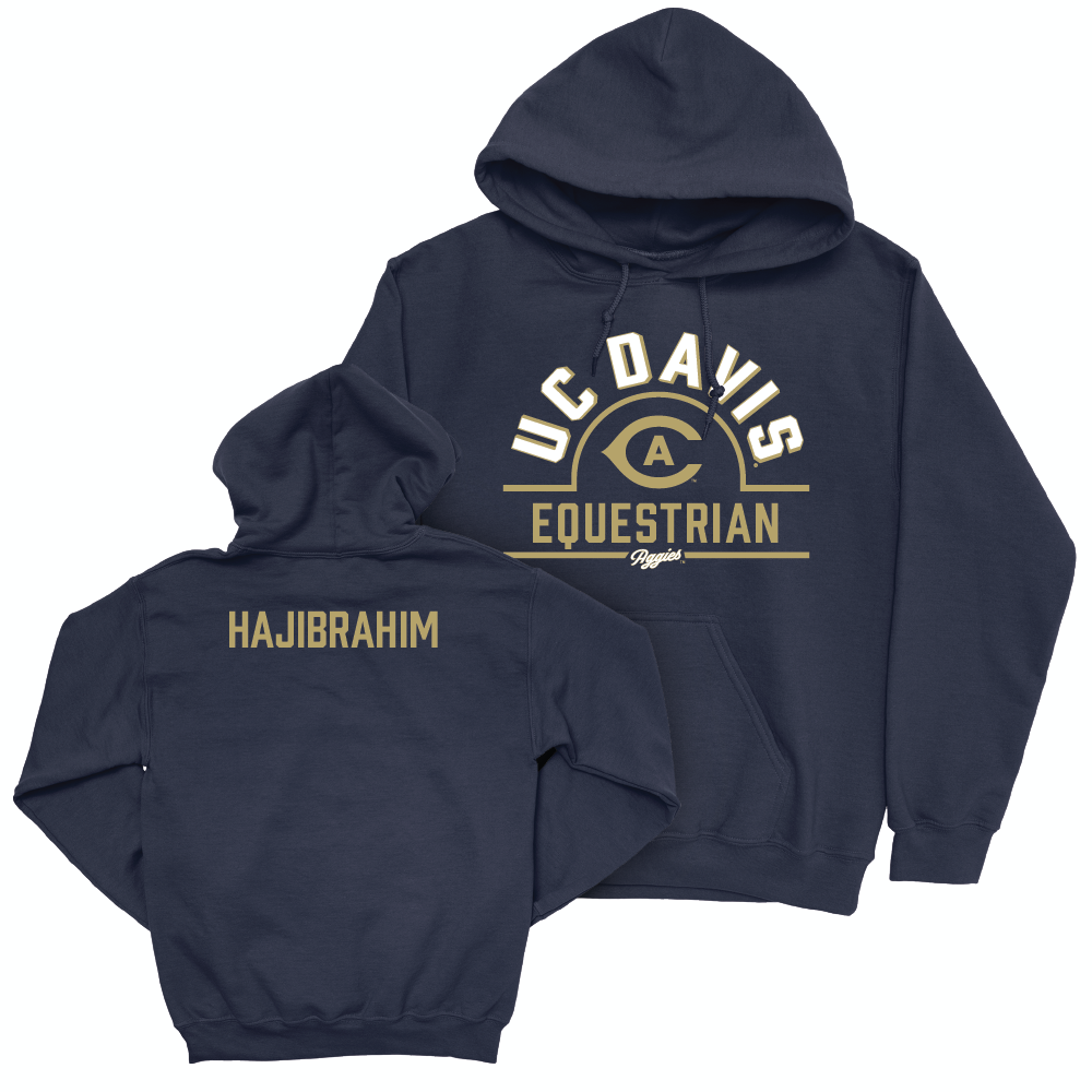 UC Davis Equestrian Navy Arch Hoodie - Anisa Hajibrahim Small