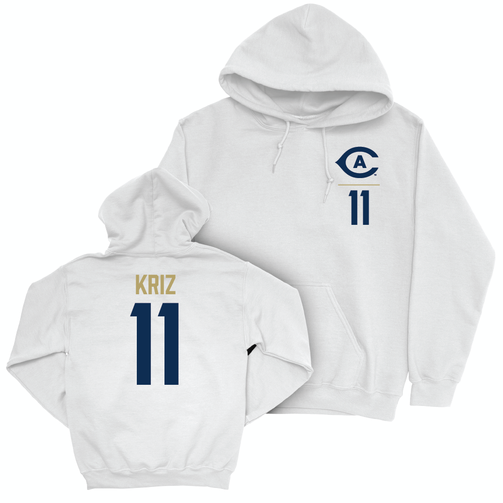 UC Davis Women's Beach Volleyball White Logo Hoodie - Alex Kriz | #11 Small