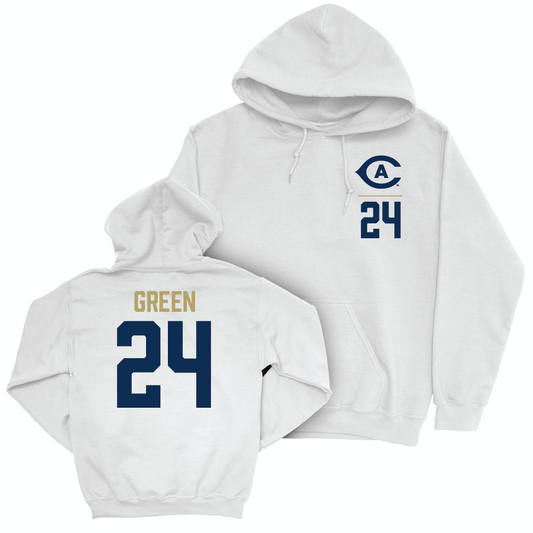 UC Davis Baseball White Logo Hoodie - Bryan Green | #24 Small