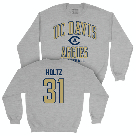 UC Davis Softball Sport Grey Classic Crew - Bella Holtz | #31 Small