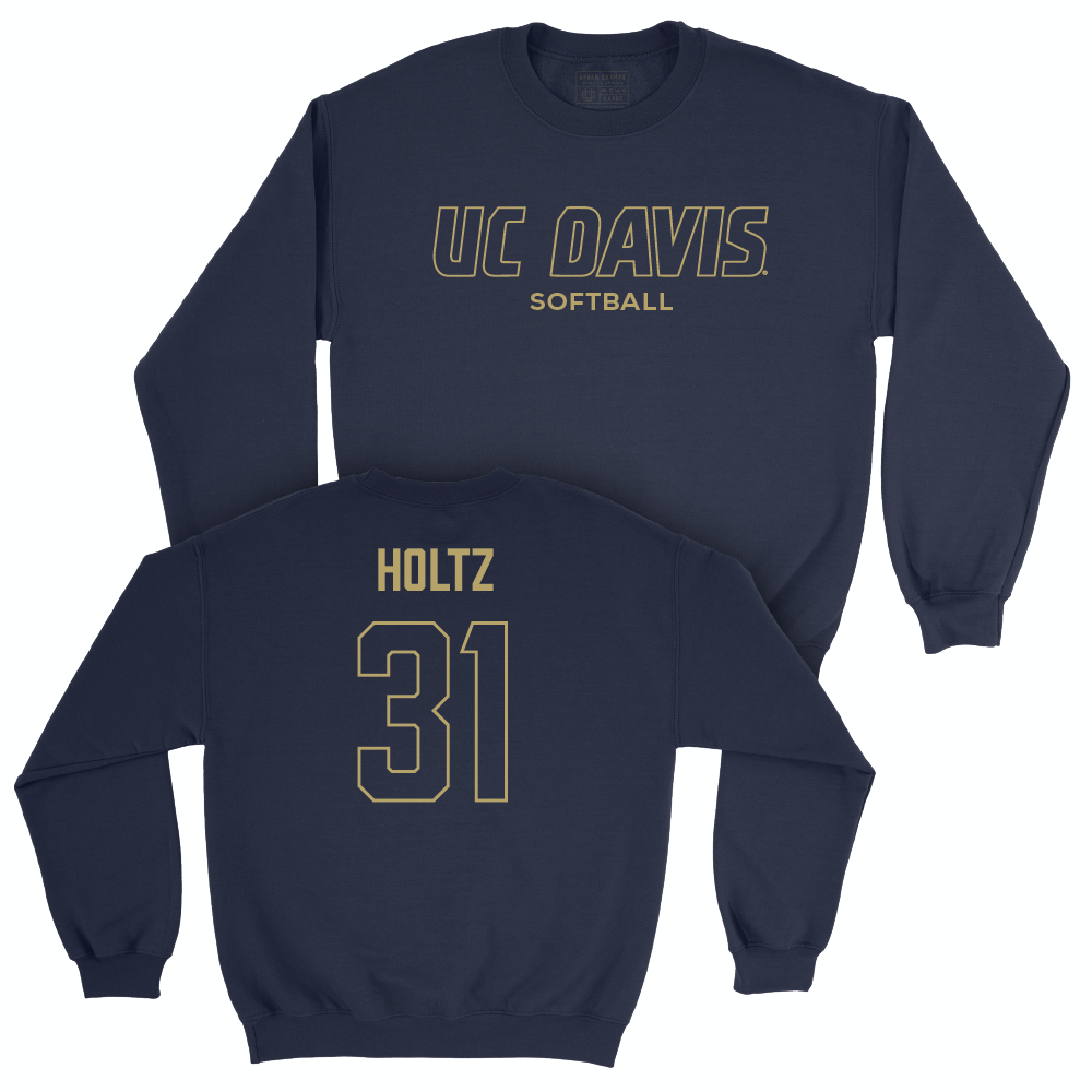 UC Davis Softball Navy Club Crew - Bella Holtz | #31 Small