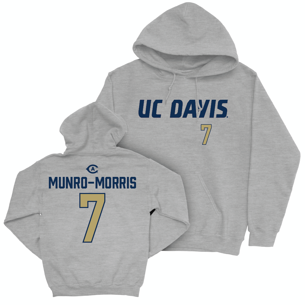 UC Davis Field Hockey Sport Grey Aggies Hoodie - Beth Munro-Morris | #7 Small