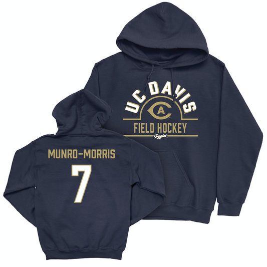 UC Davis Field Hockey Navy Arch Hoodie - Beth Munro-Morris | #7 Small