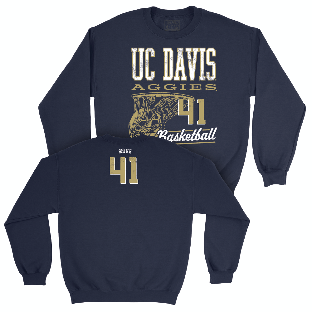 UC Davis Men's Basketball Navy Hoops Crew - Bria Shine | #41 Small