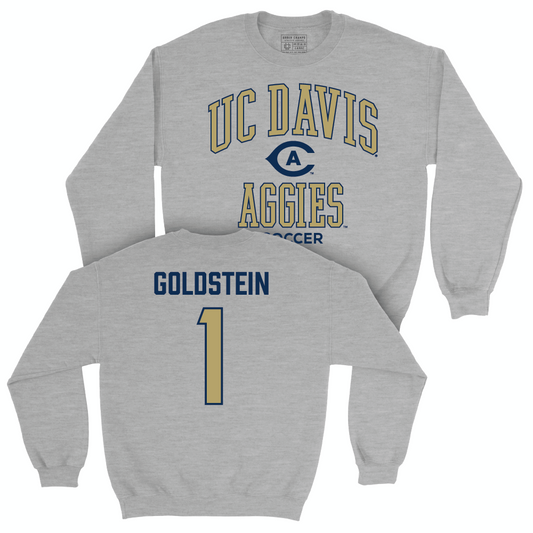 UC Davis Women's Soccer Sport Grey Classic Crew - Caeley Goldstein | #1 Small