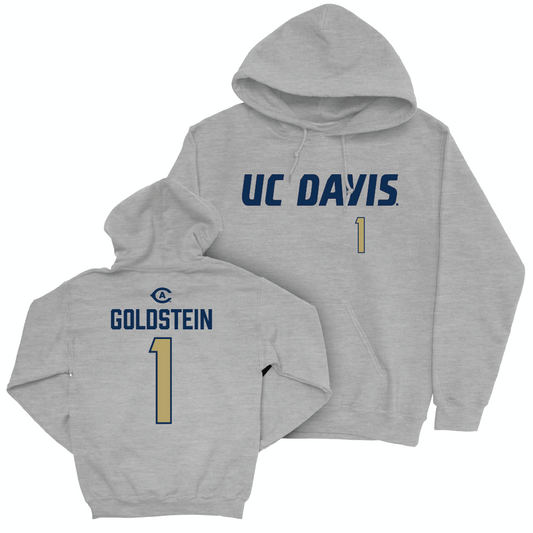 UC Davis Women's Soccer Sport Grey Aggies Hoodie - Caeley Goldstein | #1 Small