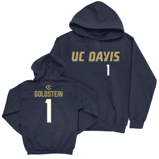 UC Davis Women's Soccer Navy Sideline Hoodie - Caeley Goldstein | #1 Small