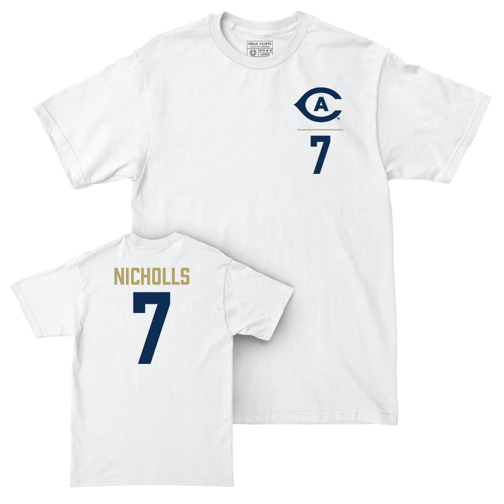 UC Davis Men's Water Polo White Logo Comfort Colors Tee - Colin Nicholls | #7 Small