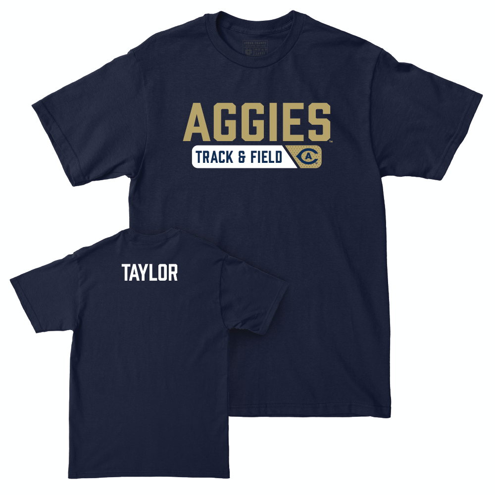 UC Davis Men's Track and Field Navy Staple Tee - Christian Taylor Small