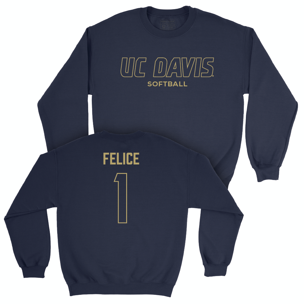 UC Davis Softball Navy Club Crew - Gia Felice | #1 Small