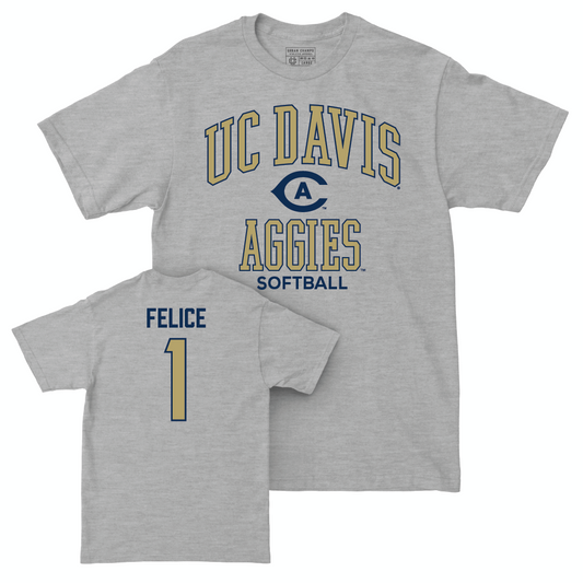 UC Davis Softball Sport Grey Classic Tee - Gia Felice | #1 Small