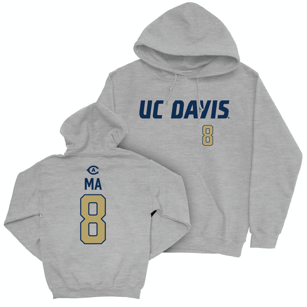 UC Davis Field Hockey Sport Grey Aggies Hoodie - Hayden Ma | #8 Small