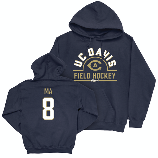 UC Davis Field Hockey Navy Arch Hoodie - Hayden Ma | #8 Small