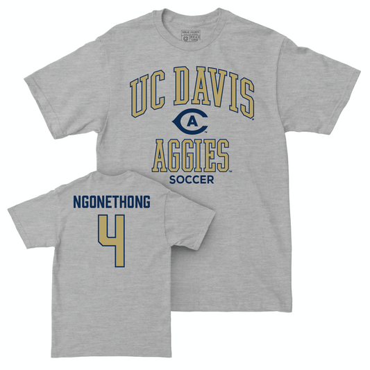 UC Davis Men's Soccer Sport Grey Classic Tee - Ian Ngonethong | #4 Small