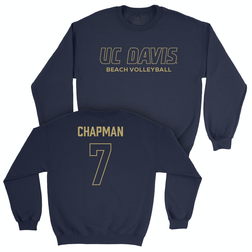 UC Davis Women's Beach Volleyball Navy Club Crew - Juliana Chapman | #7 Small