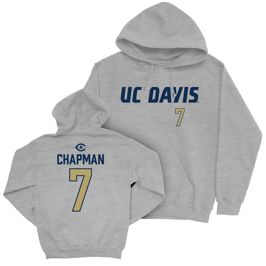 UC Davis Women's Beach Volleyball Sport Grey Aggies Hoodie - Juliana Chapman | #7 Small