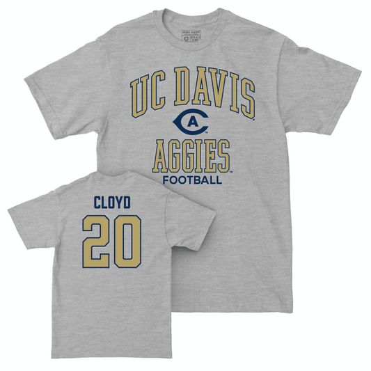 UC Davis Football Sport Grey Classic Tee - Jackson Cloyd | #20 Small