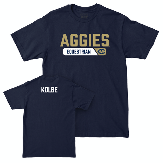 UC Davis Equestrian Navy Staple Tee - Lauren Kolbe Small