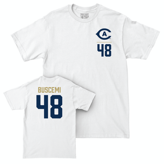 UC Davis Softball White Logo Comfort Colors Tee - Mickey Buscemi | #48 Small