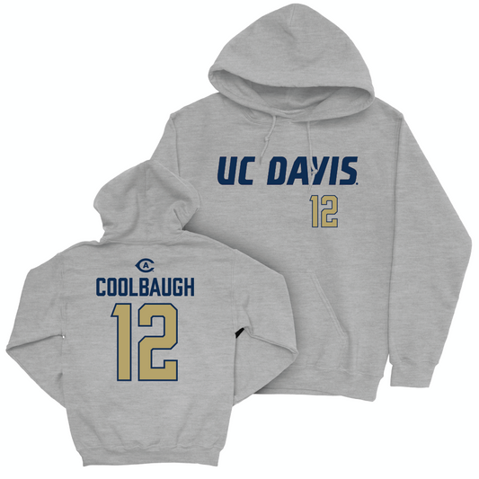 UC Davis Women's Beach Volleyball Sport Grey Aggies Hoodie - Morgan Coolbaugh | #12 Small