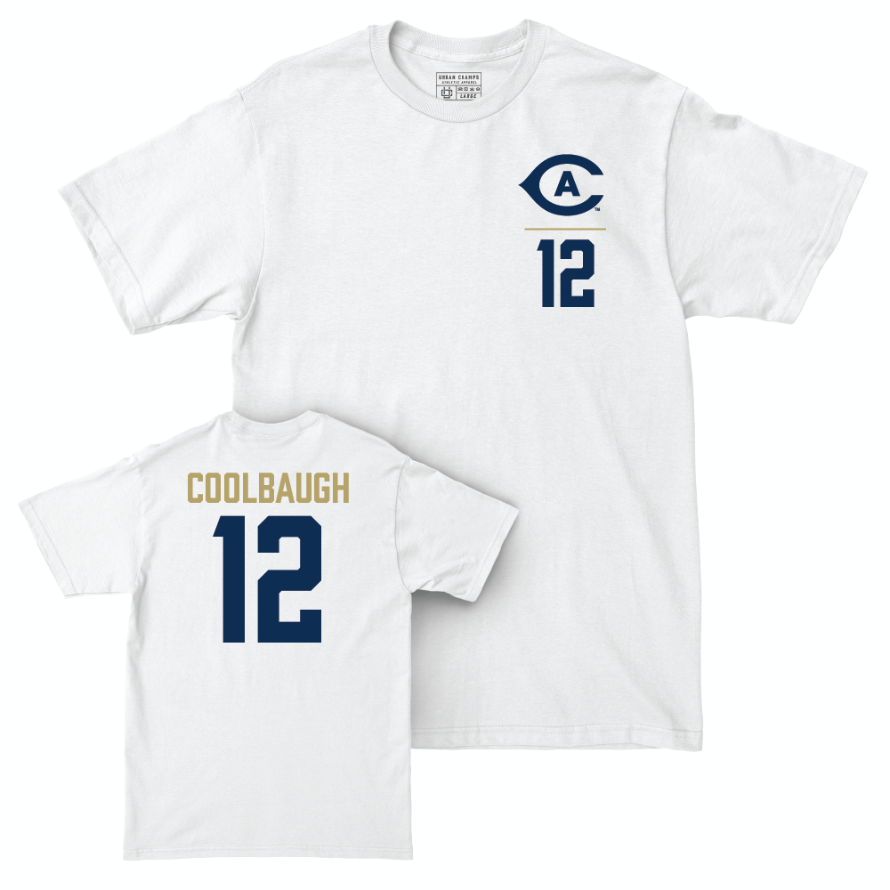 UC Davis Women's Beach Volleyball White Logo Comfort Colors Tee - Morgan Coolbaugh | #12 Small